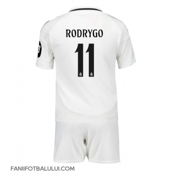 Real Madrid Rodrygo Goes #11 Echipament de Fotbal Replică 2024-25 Copii Acasa (+ Șorturi)